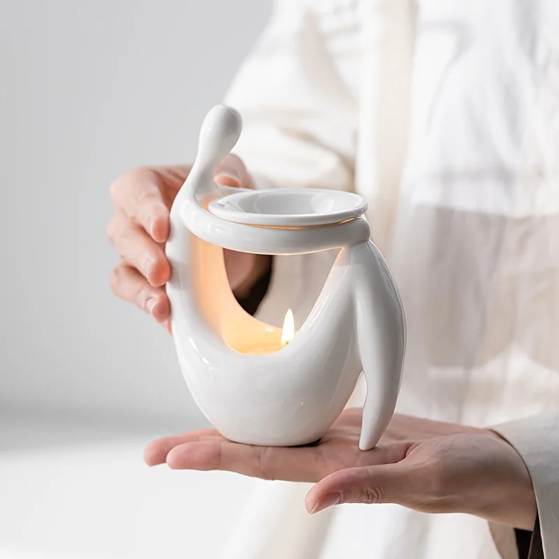 Home Fragrance Wax Melts - مبخرة سيراميك على شكل جسم الإنسان،