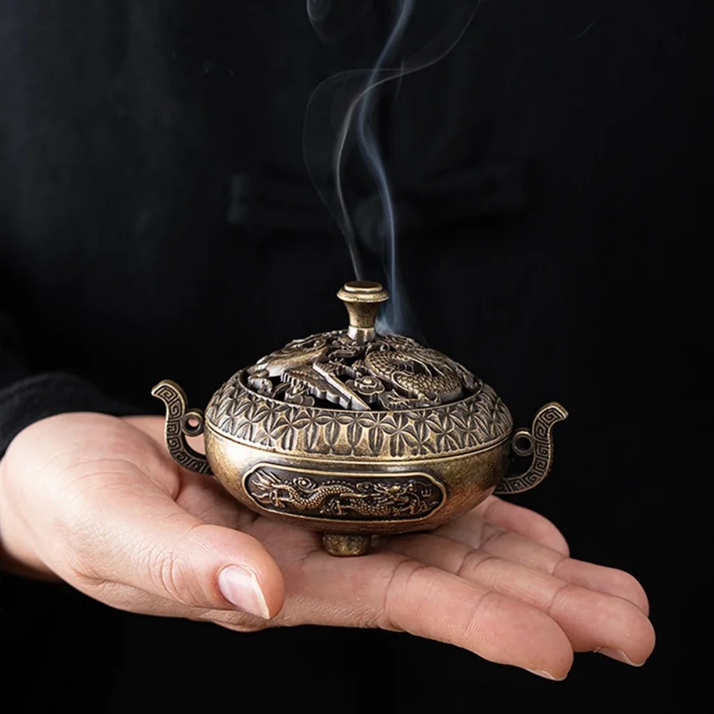Home Fragrance Vanilla Cashmere - مبخرة نحاسية، بتصميم صيني، فاخرة وخفيفة،
