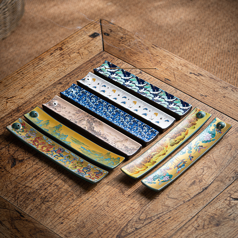 Incense Cone Holder - جديد العتيقة الصينية المينا السيراميك خط