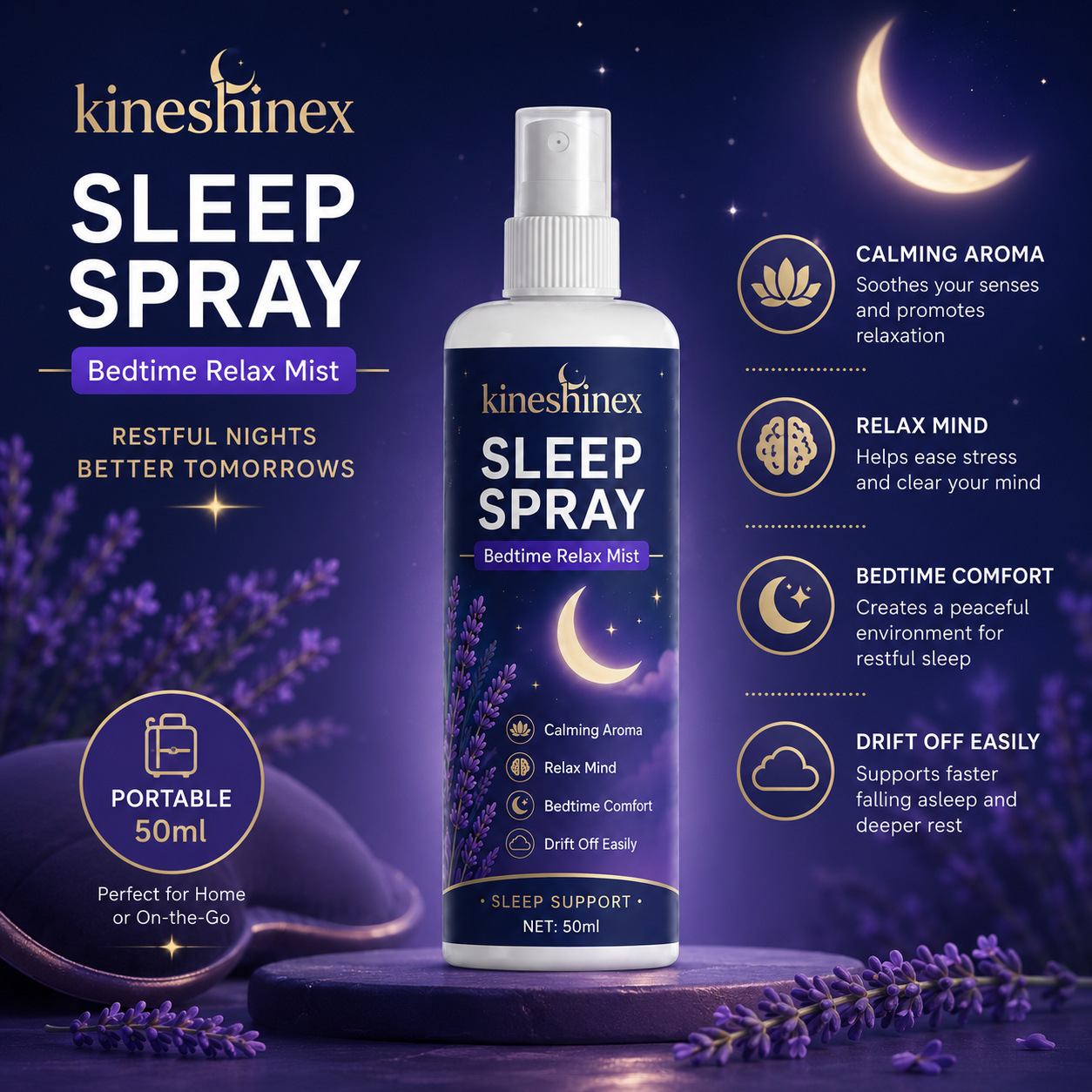 Lavender Pillow Spray - بخاخ النوم - رذاذ الاسترخاء قبل