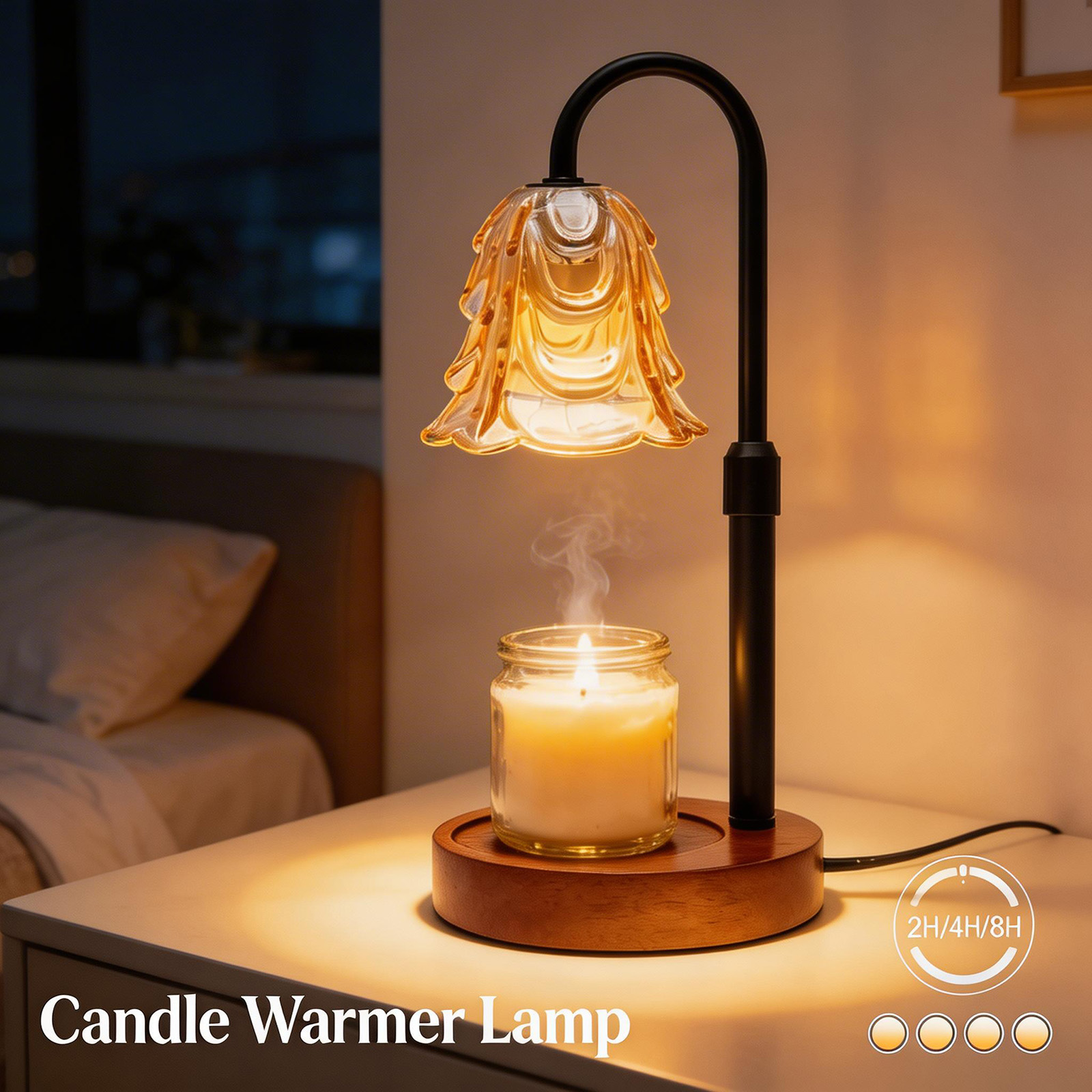 Home Fragrance Wax Melts - مصباح تسخين الشموع للديكور المنزلي، مصباح