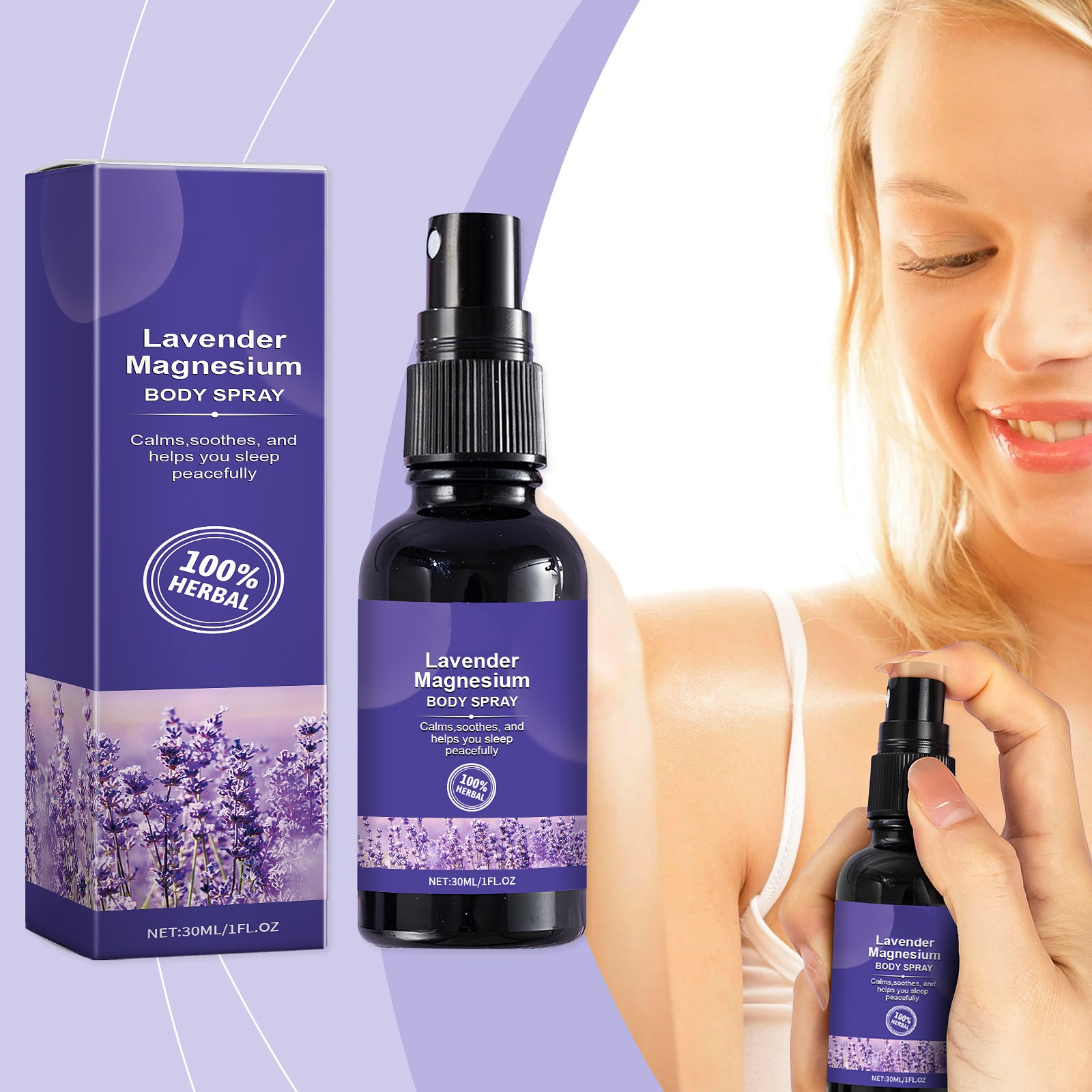 Lavender Pillow Spray - بخاخ رذاذ وسادة فانيلا من اللافندر