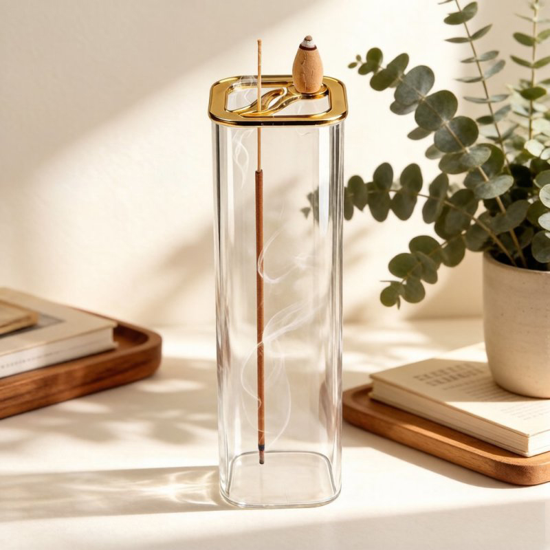 مبخرة معدنية زجاجية مزدوجة للع - مراجعة Incense Cone Holder وسعره