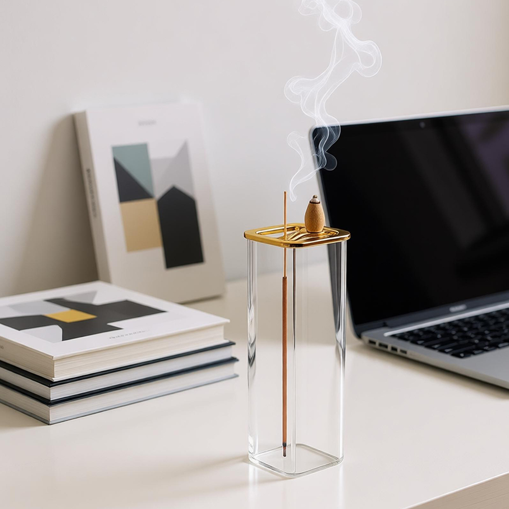 مبخرة معدنية زجاجية مزدوجة للع - مراجعة Incense Cone Holder وسعره