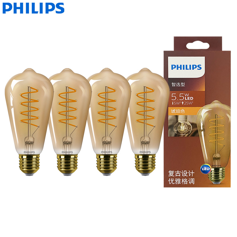 فيليبس LED ST64 E27 ضوء الزخرف - مراجعة Philips Bulb Led Classic وسعره