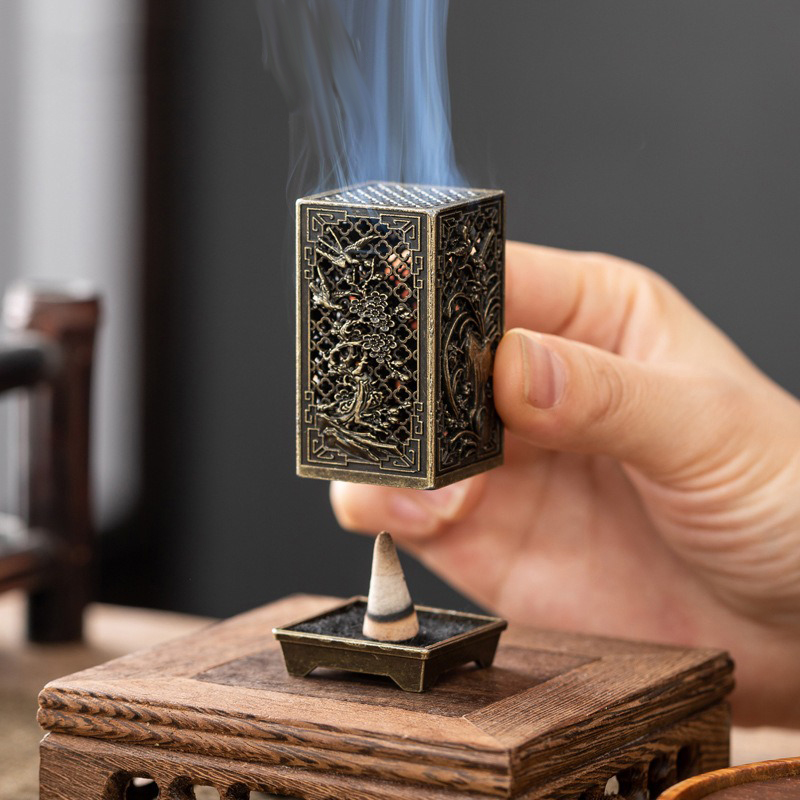 مبخرة عمودية مربعة من سبيكة مع - مراجعة Incense Cone Holder وسعره