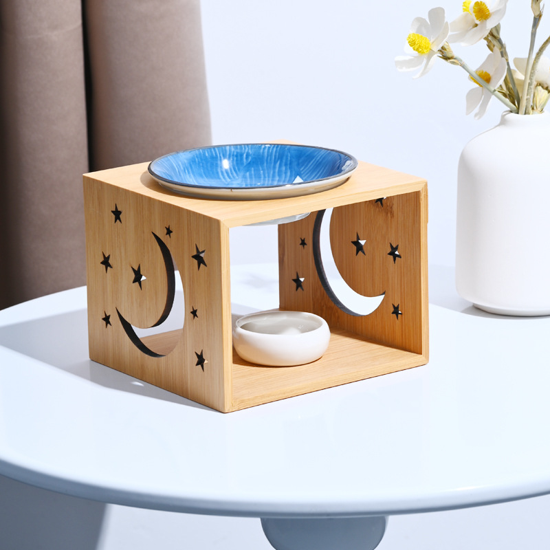 موقد زيوت عطرية من الخيزران وا - مراجعة Home Fragrance Wax Melts وسعره