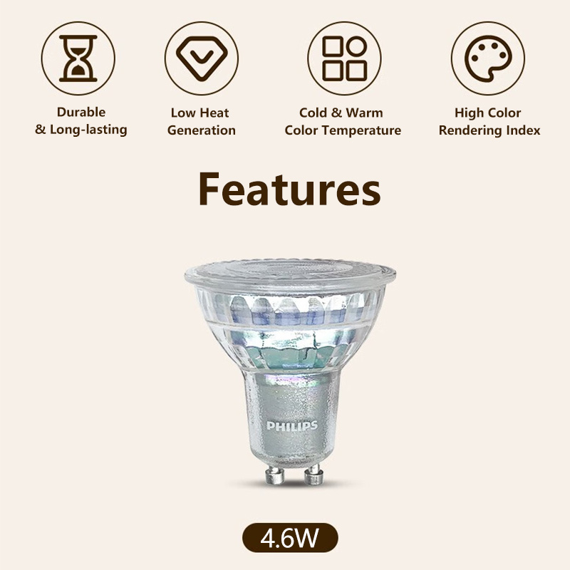 فيليبس LED GU10 PAR16 أساسي 4. - مراجعة Philips Bulb Led Classic وسعره