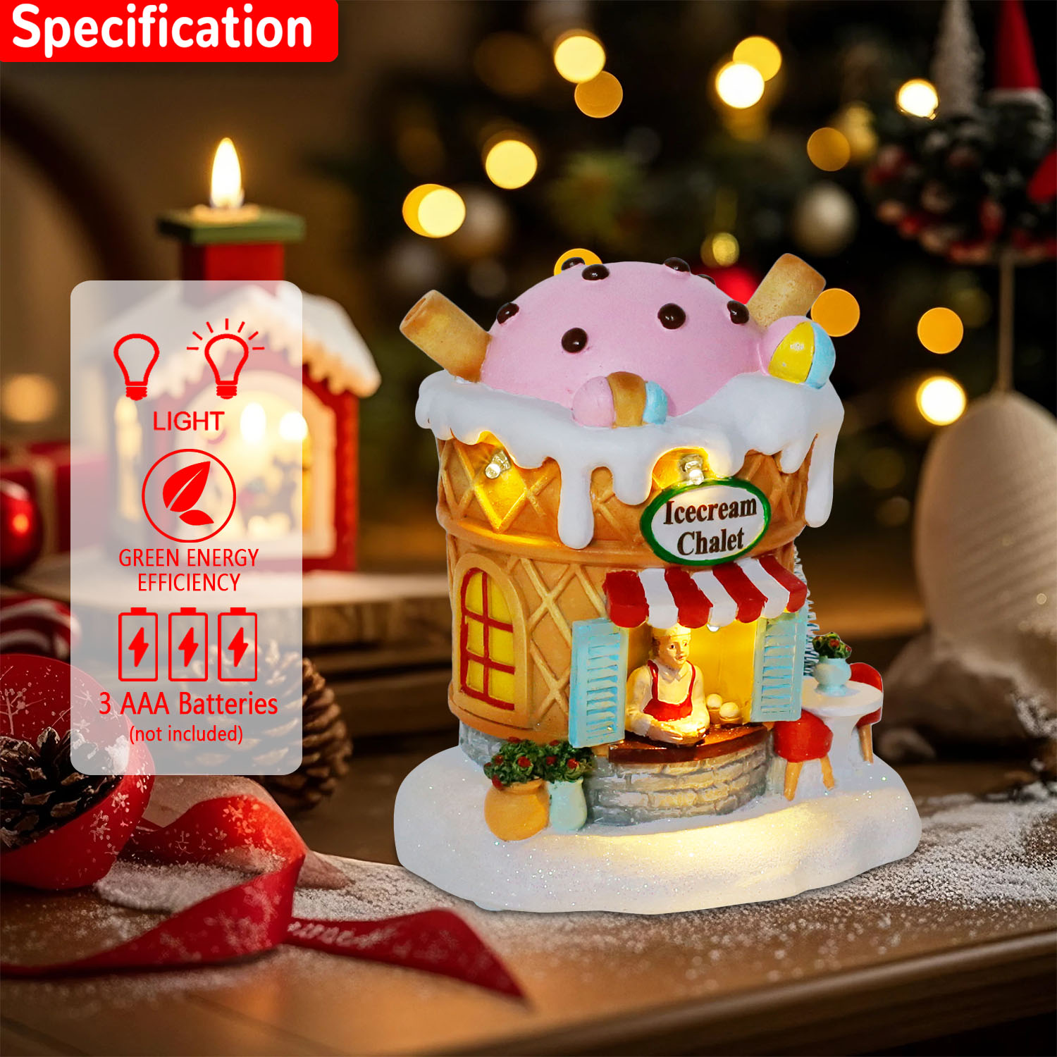 تضيء بيت قرية الزنجبيل، ديكور  - مراجعة Home Fragrance Gingerbread وسعره